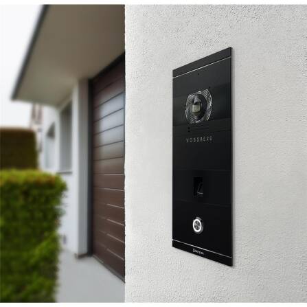 Metzler VDM10 2.0 Video-Türsprechanlage | mit Fingerprint | 1 Klingeltaster | Schwarz | Niko