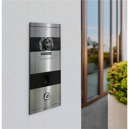 Metzler VDM10 2.0 Interphone Vidéo | Empreinte digitale | 1 Bouton de Sonnette | Acier inoxydable brossé | Niko