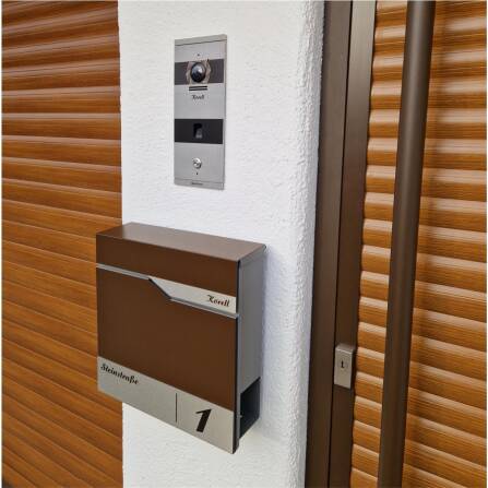 Metzler VDM10 2.0 Interphone Vidéo | Empreinte digitale | 1 Bouton de Sonnette | Acier inoxydable brossé | Niko