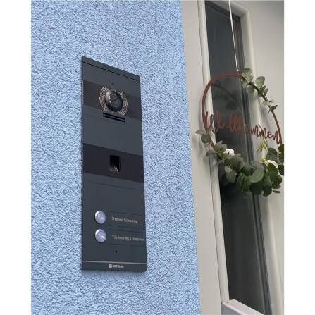 Metzler VDM10 2.0 Video-Türsprechanlage | mit Fingerprint | 2 Klingeltaster | Niko