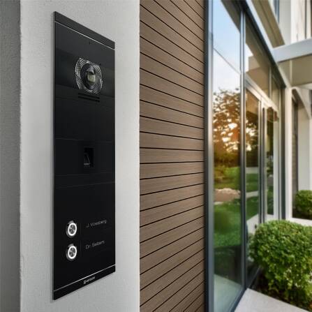 Metzler VDM10 2.0 Interphone Vidéo | Empreinte digitrale | 2 Boutons de Sonnette | Noir foncé | Niko