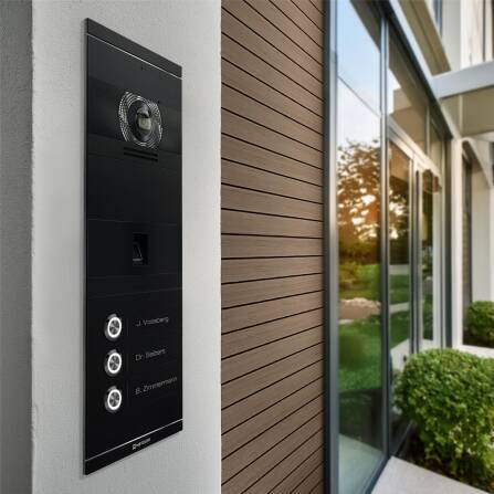 Metzler VDM10 2.0 Interphone Vidéo | Empreinte digitale | 3 boutons de sonnette | Noir | Niko