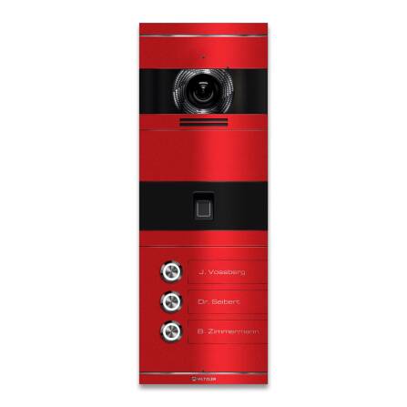 Metzler VDM10 2.0 Videocitofono | con impronta digitale | 3 pulsantiere | Colore a scelta secondo RAL | Niko
