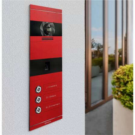 Metzler VDM10 2.0 Videocitofono | con impronta digitale | 3 pulsantiere | Colore a scelta secondo RAL | Niko