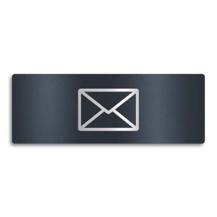 Metzler Edelstahlschild mit Briefsymbol für Paketboxen