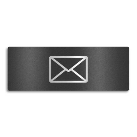Metzler Edelstahlschild mit Briefsymbol für...