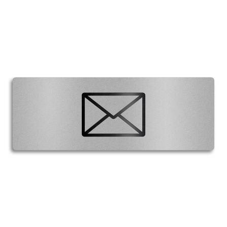 Metzler Edelstahlschild mit Briefsymbol für...