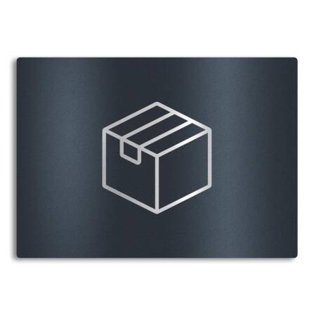 Metzler Edelstahlschild mit Paketsymbol für...