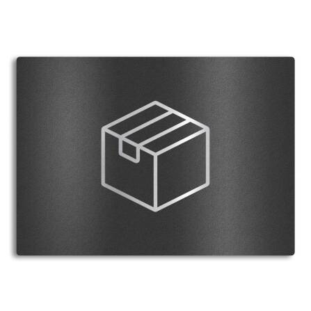 Metzler Edelstahlschild mit Paketsymbol für...