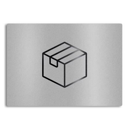 Metzler Edelstahlschild mit Paketsymbol für...