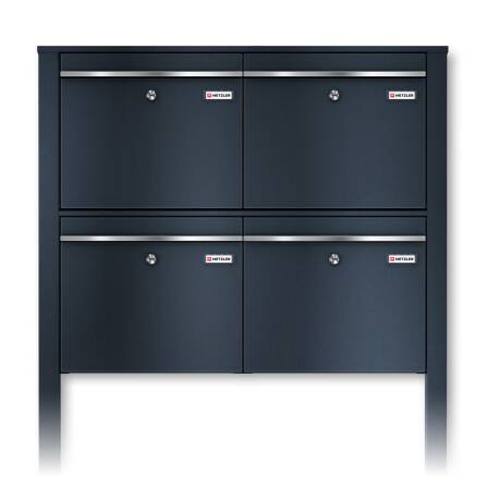 Metzler Briefkastenanlage freistehend für 4...