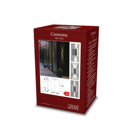 Wandleuchte | Cremona High Power LED | Grau