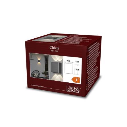 Wandleuchte | Chieri 2x2 | Anthrazit