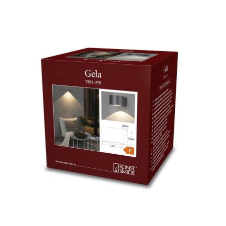 Wandleuchte LED | 3000K Warmweiß | IP54 | Dunkelgrau | Gala