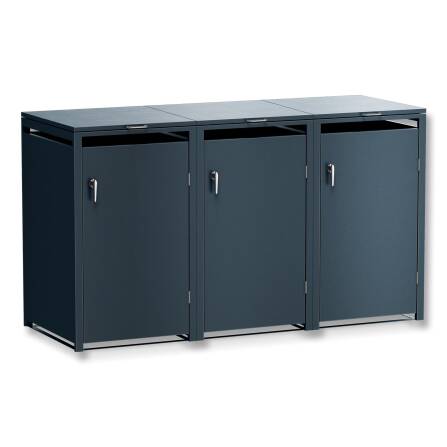 Metzler Mülltonnenbox | 3er | 240l | aus Stahl |...