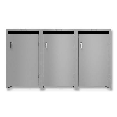 Metzler Mülltonnenbox | 3er | 240l | Grau | aus...