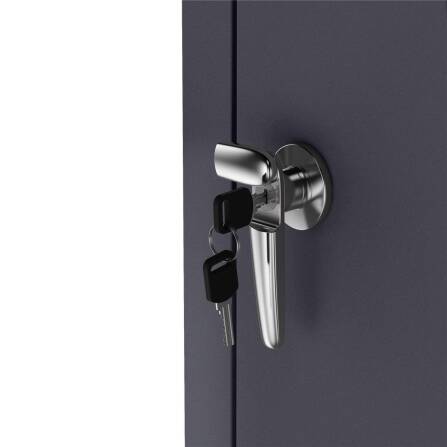 Metzler Mülltonnenbox | 1er | 240l | Eisenglimmer | aus Stahl | rostfrei & massiv | Türgriff mit Schloss