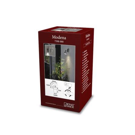 Modena Halogenspot | Wandleuchte | Edelstahl