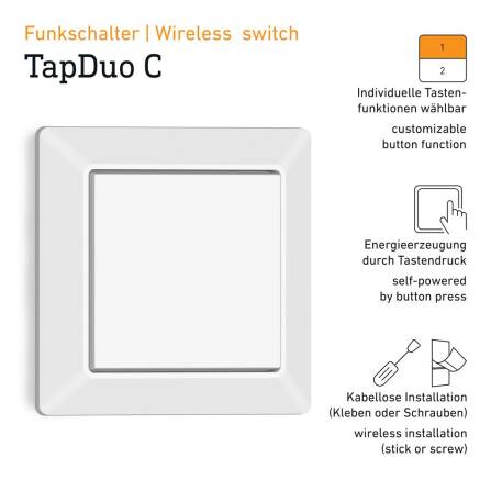 Steinel kinetischer Bluetooth Funkschalter | TapDuo C