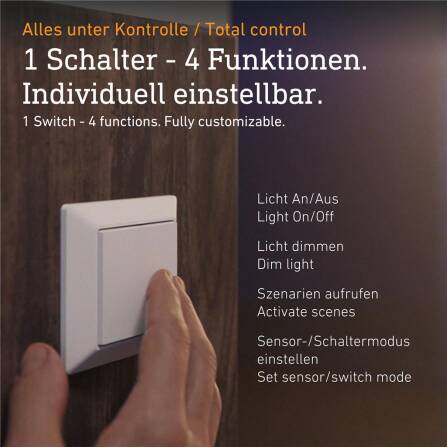 Steinel kinetischer Bluetooth Funkschalter | TapDuo C