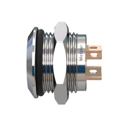 Metzler - Drucktaster 12mm - LED Ringbeleuchtung Blau -...
