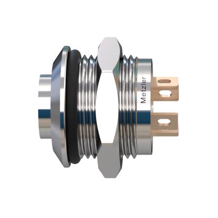 Metzler - Drucktaster 12mm - LED Ringbeleuchtung Gelb -...