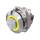 Metzler - Drucktaster 12mm - LED Ringbeleuchtung Gelb - IP67 IK10 - Edelstahl - Hervorstehend - Lötkontakte