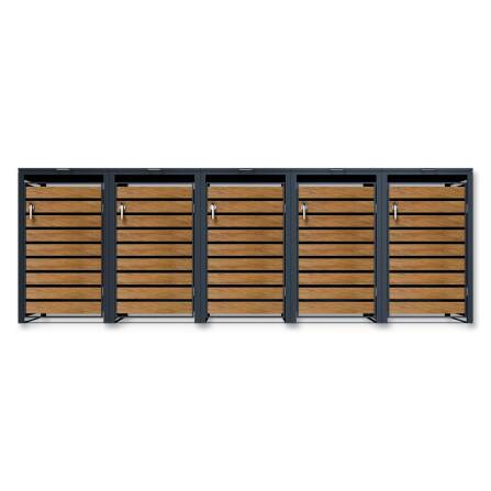 Metzler Mülltonnenbox | 5er | 240l | in Holzoptik |...