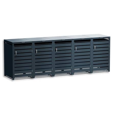 Metzler Mülltonnenbox | 5er | 240l | Anthrazit RAL...