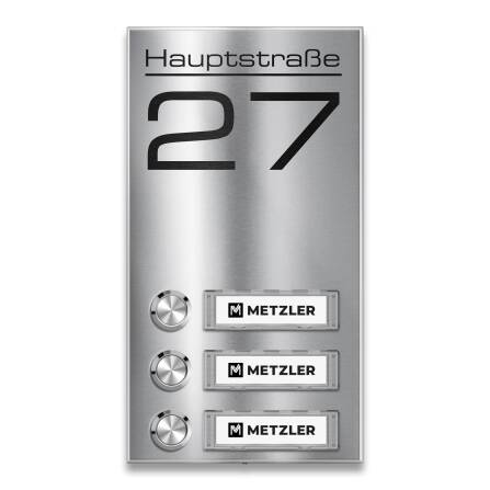 Metzler Klingel Aufputz Edelstahl austauschbare...