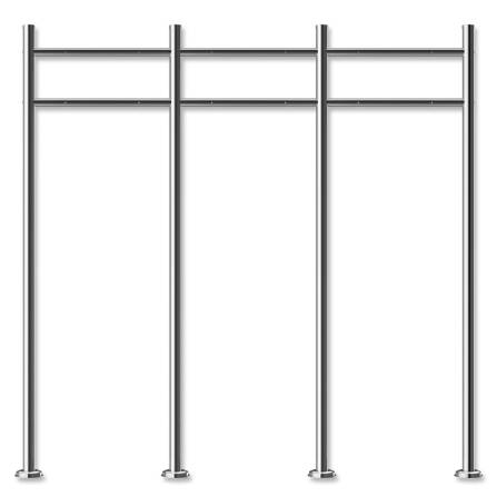 Metzler Briefkastenständer | 3er | Edelstahl...