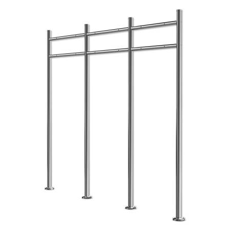 Metzler Briefkastenständer | 3er | Edelstahl gebürstet | Erpo