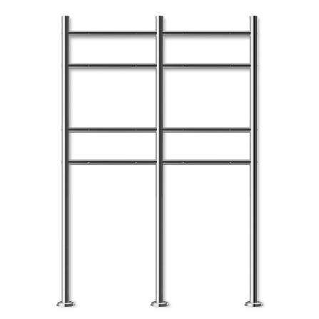 Metzler Briefkastenständer | 4er | Edelstahl...