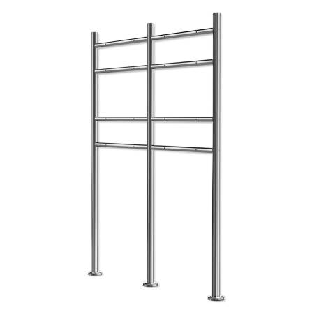 Metzler Briefkastenständer | 4er | Edelstahl gebürstet | Erpo