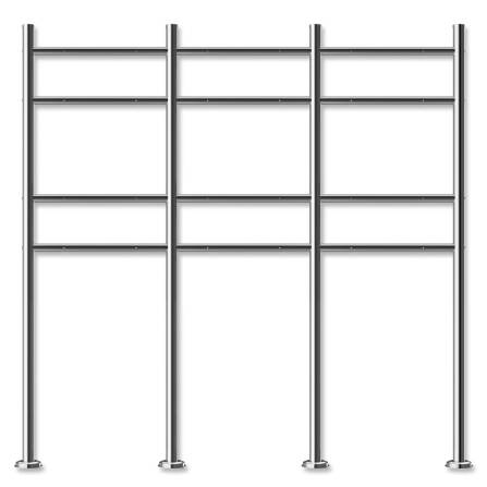 Metzler Briefkastenständer | 6er | Edelstahl...