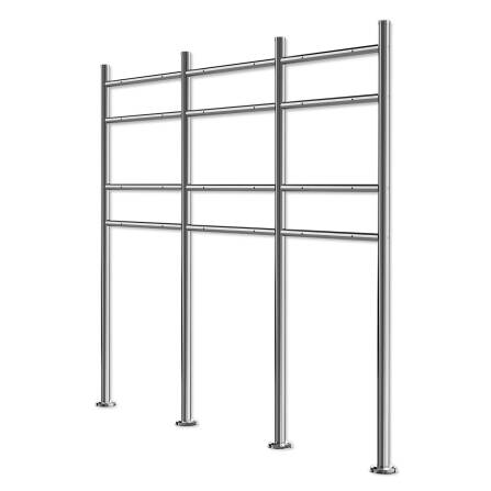 Metzler Briefkastenständer | 6er | Edelstahl gebürstet | Erpo