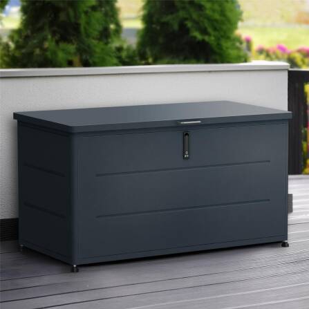 Metzler Gartenbox | Aufbewahrungsbox für den Außenbereich | Pulverbeschichtet in RAL 7016 Anthrazit
