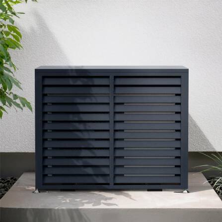 Metzler Wärmepumpenabdeckung | Verkleidung für Wärmepumpe | Pulverbeschichtet in RAL7016 Anthrazit