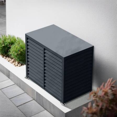 Metzler Wärmepumpenabdeckung | Verkleidung für Wärmepumpe | Pulverbeschichtet in RAL7016 Anthrazit