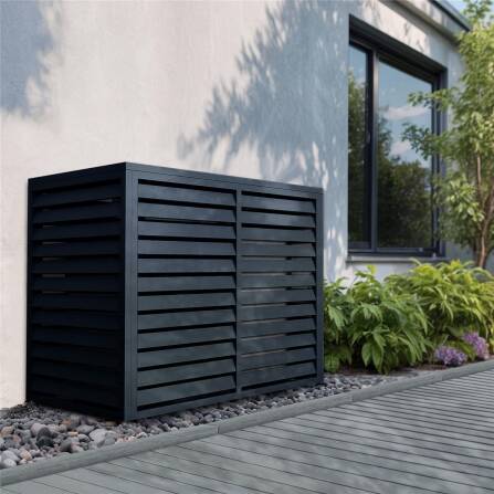 Metzler Wärmepumpenabdeckung | Verkleidung für Wärmepumpe | Pulverbeschichtet in RAL7016 Anthrazit