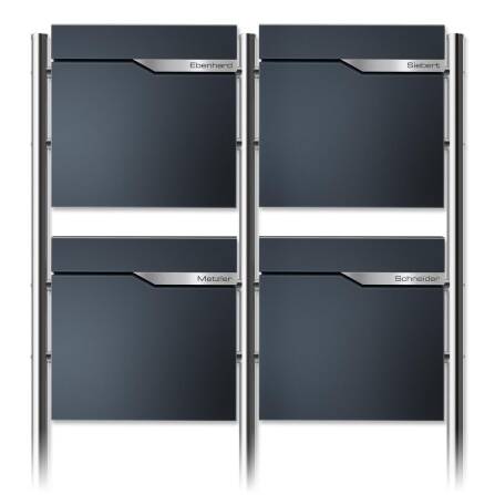 Metzler Standbriefkasten Mehrfamilienhaus | 4er |...