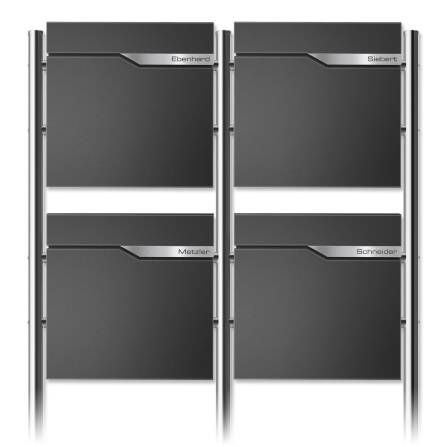 Metzler Standbriefkasten Mehrfamilienhaus | 4er |...