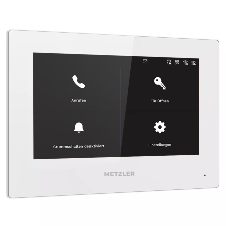 Metzler ADM10 Innenstation Home, 7 Zoll Touchscreen, 2-Draht, weiß