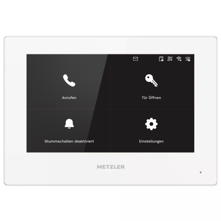 Metzler ADM10 Innenstation Home, 7 Zoll Touchscreen, LAN + PoE, weiß