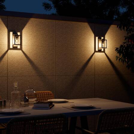 Wandleuchte | Naples | Dämmerungssensor | Schwarz