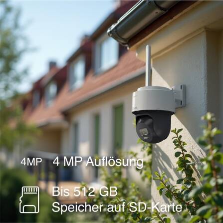 HiLook by HIKVISION 4 MP WLAN PT Video Überwachungskamera | PTZ-N2C400I-W (2.8mm)