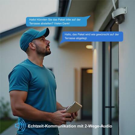 HiLook by HIKVISION 4 MP WLAN PT Video Überwachungskamera | PTZ-N2C400I-W (2.8mm)