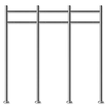 Metzler Boîte aux lettres avec support | 3x | Plaques de nom échangeables | RAL 7016 Anthracite