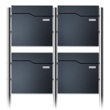 Metzler Standbriefkasten Mehrfamilienhaus | 4er | mit...