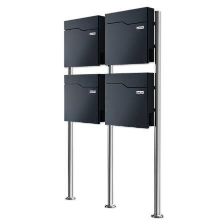 Metzler Standbriefkasten Mehrfamilienhaus | 4er | mit...